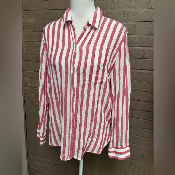 Rails red & white stripe Charli shirt M - Picture 11 of 15